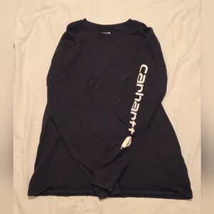 Carhartt Men's Relaxed Fit Black Long Sleeve Shirt, Size L